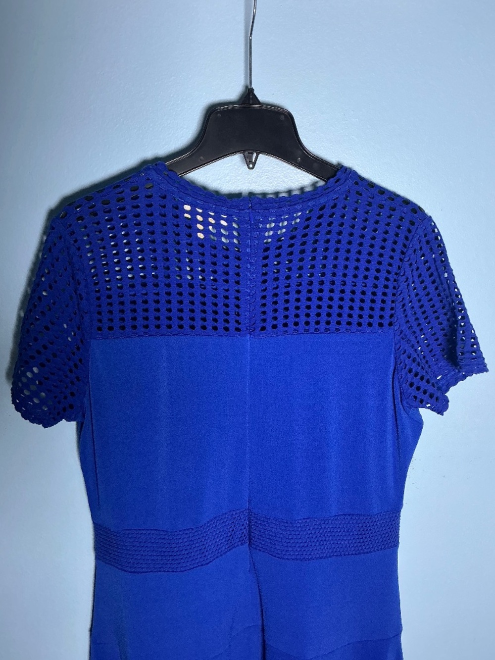 Michael Kors Mix Mesh Royal Blue Dress Size XL - Picture 7 of 7